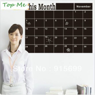 Diy Monthly Chalkboard Calendar Planner Vinyl Wall Decal 